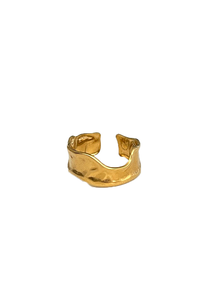 EDELWEISS - GOLD RING STAINLESS STEEL WITH 18K GOLD PLATING WATERPROOF