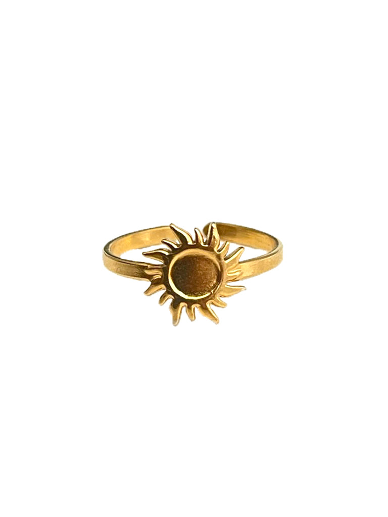 SUNFLOWER - GOLD RING STAINLESS STEEL 18K GOLD PLATING WATERPROOF