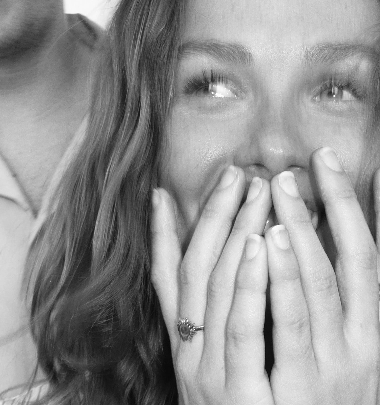 SUNFLOWER SILVER RING STAINLESS STEEL WATERPROOF