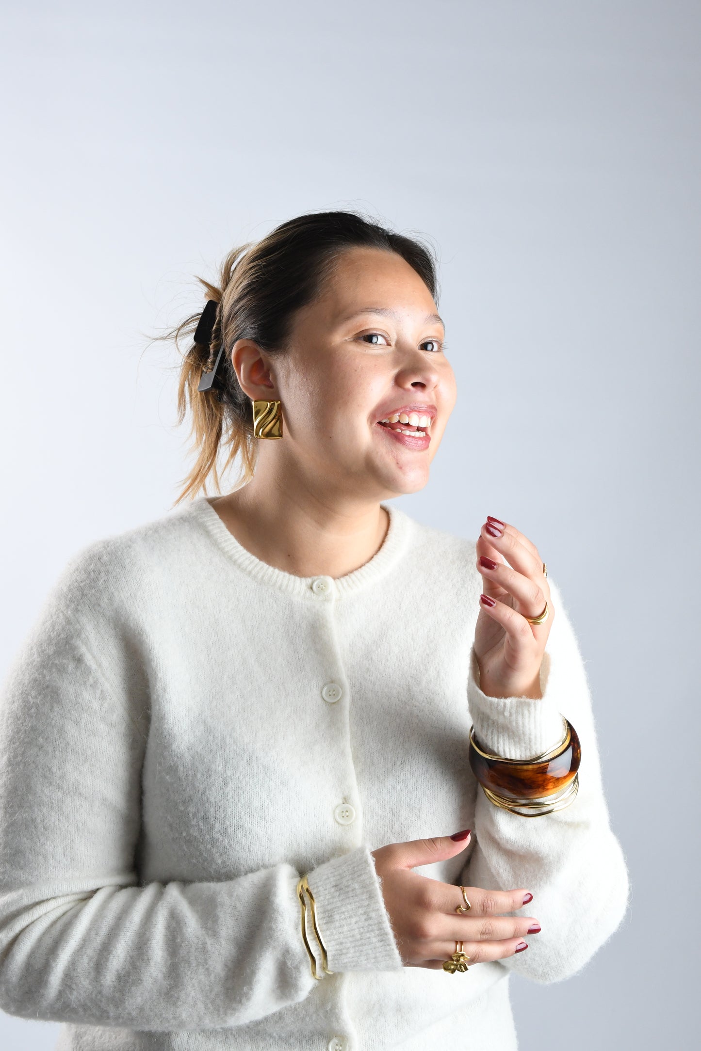 SAGE - GOLD EARRINGS 18K GOLD PLATING WATERPROOF