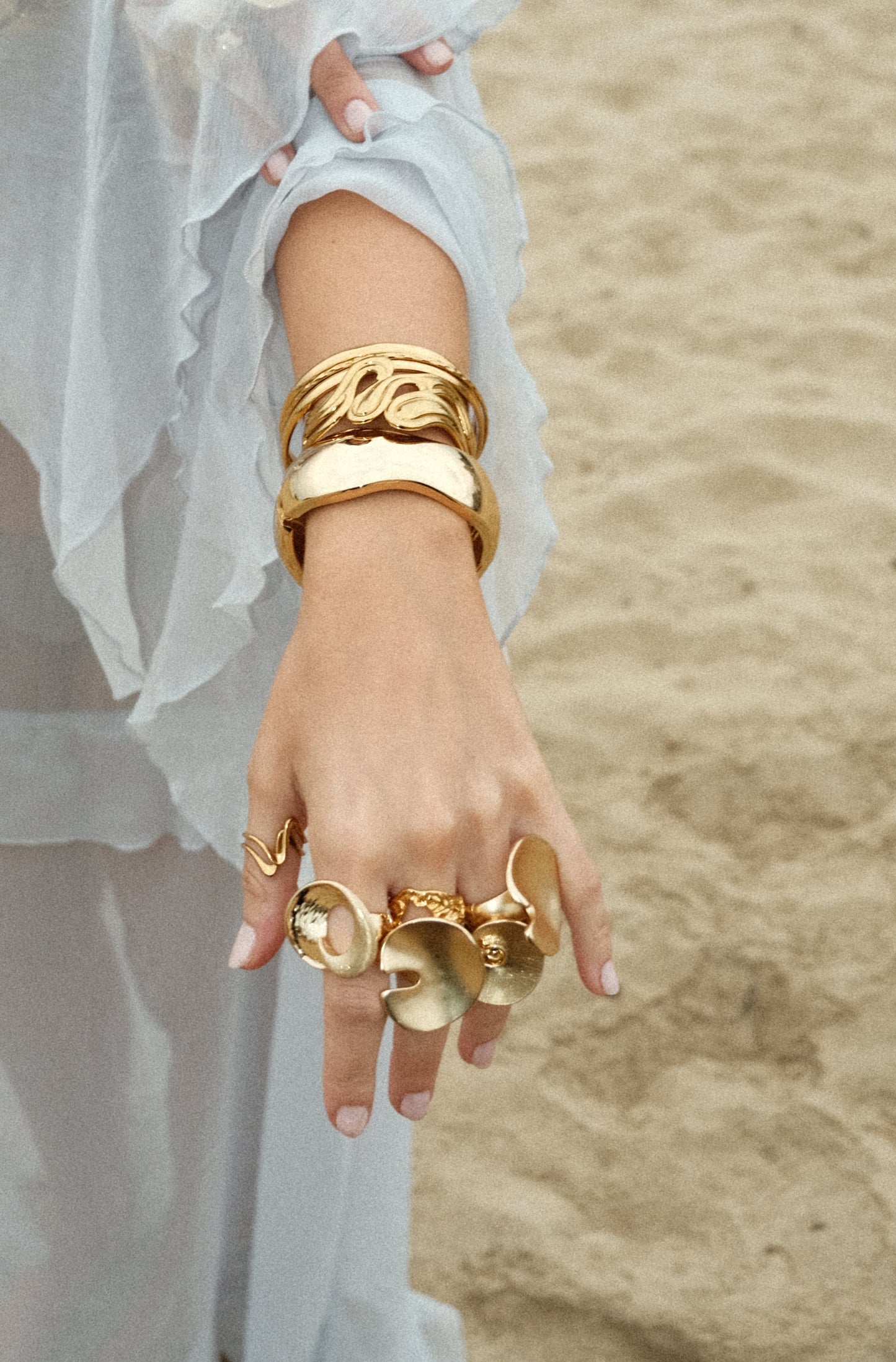 ASTER - GOLD RING STAINLESS STEEL 18K GOLD WATERPROOF PLATING WATERPROOF