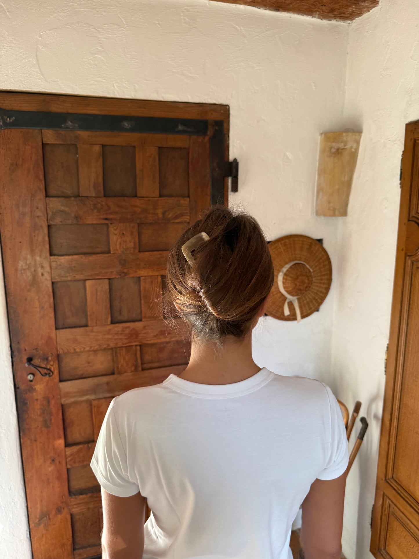 HAIR FORK - BUFFALO HORN DARK