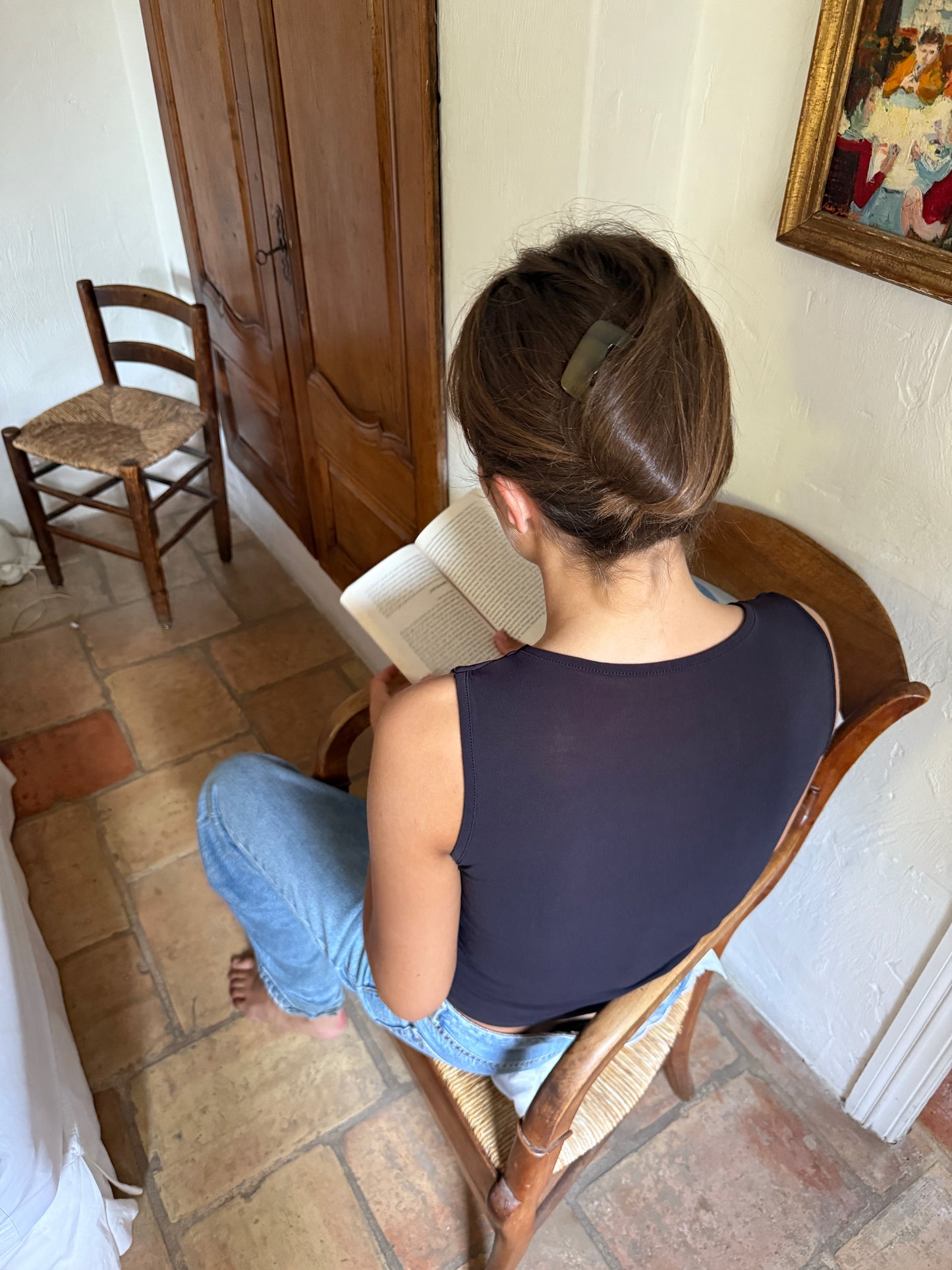 HAIR FORK - BUFFALO HORN DARK