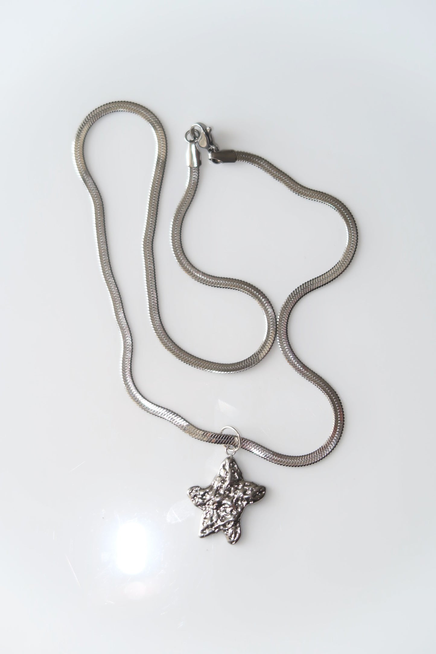 KALMIA - SILVER STAR NECKLACE STAINLESS WATERPROOF STEEL