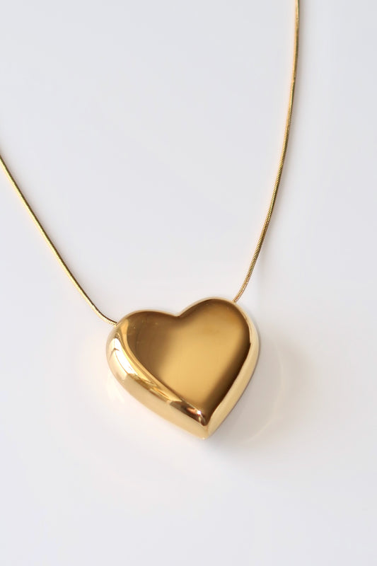 TULIP - GOLD HEART NECKLACE STAINLESS STEEL 18K GOLD PLATING WATERPROOF