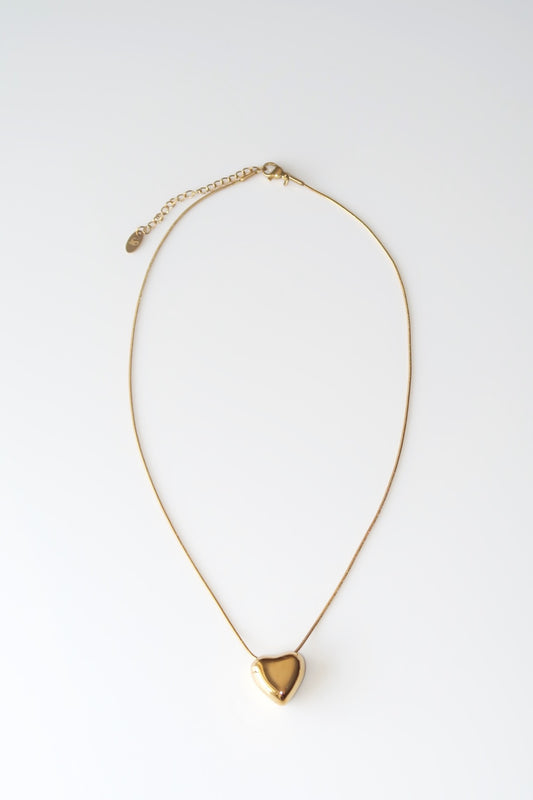 TULIP - SMALL GOLD HEART NECKLACE STAINLESS STEEL 18K GOLD PLATING WATERPROOF