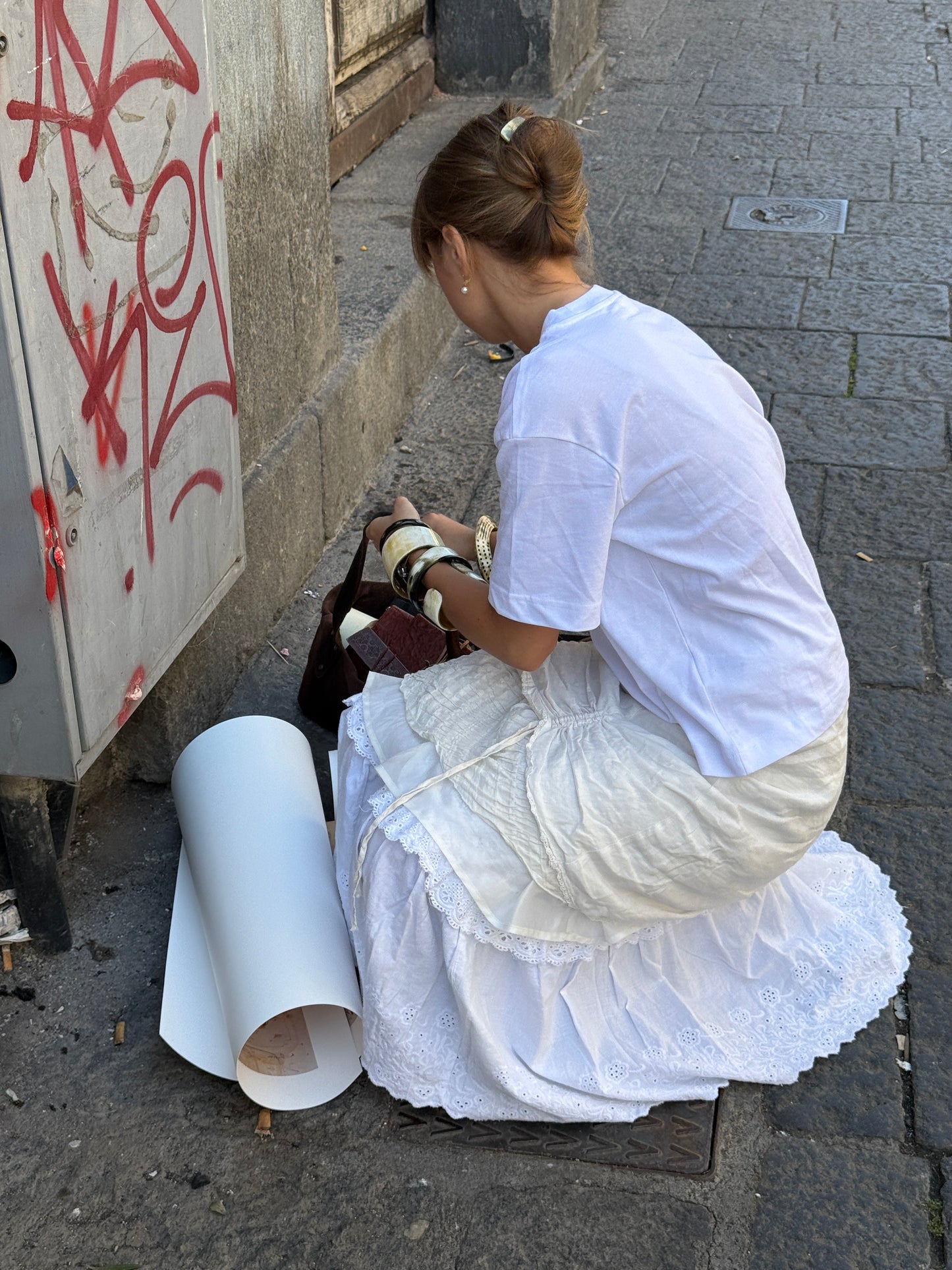 HAIR FORK - BUFFALO HORN DARK