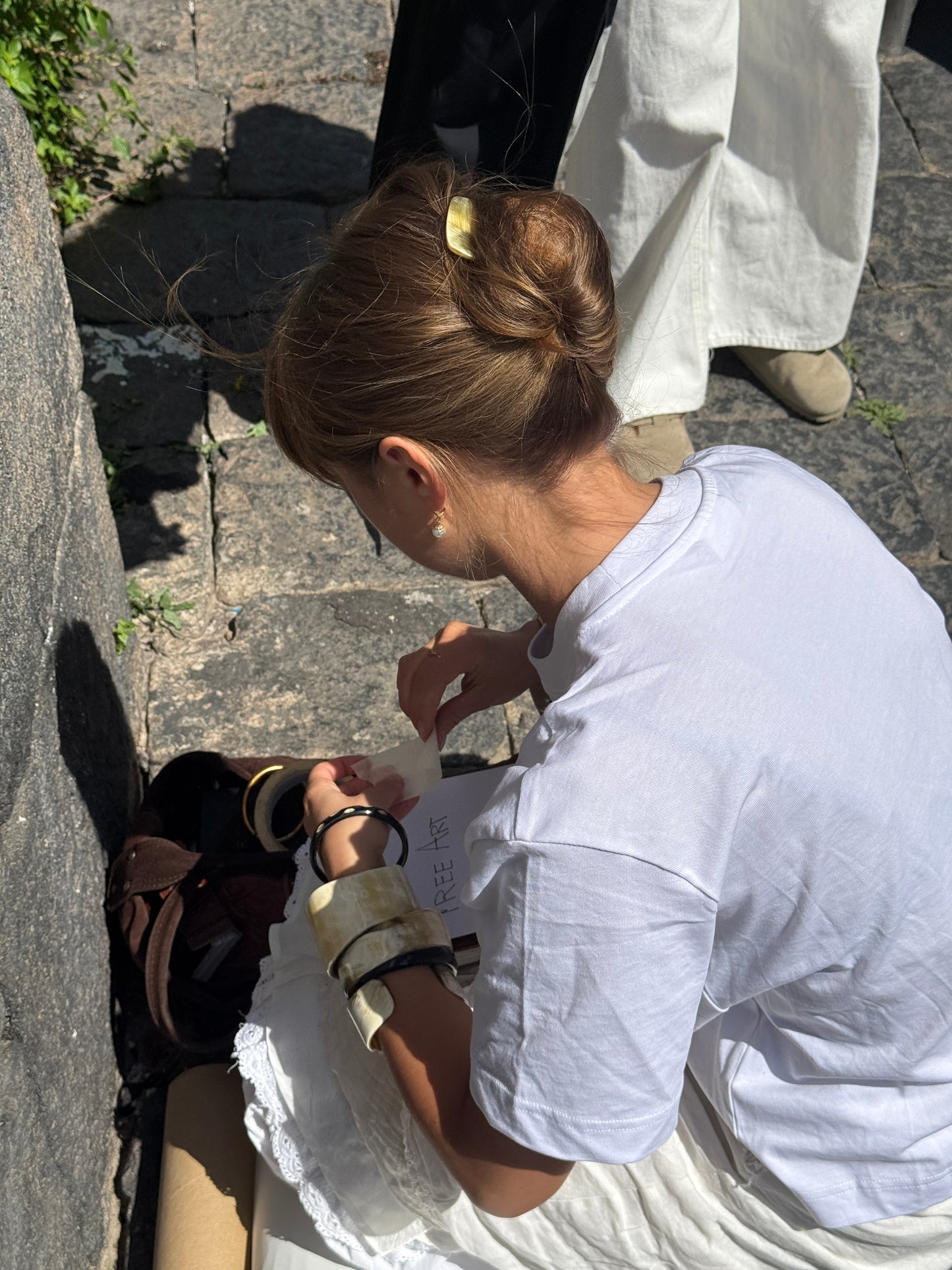 HAIR FORK - BUFFALO HORN DARK