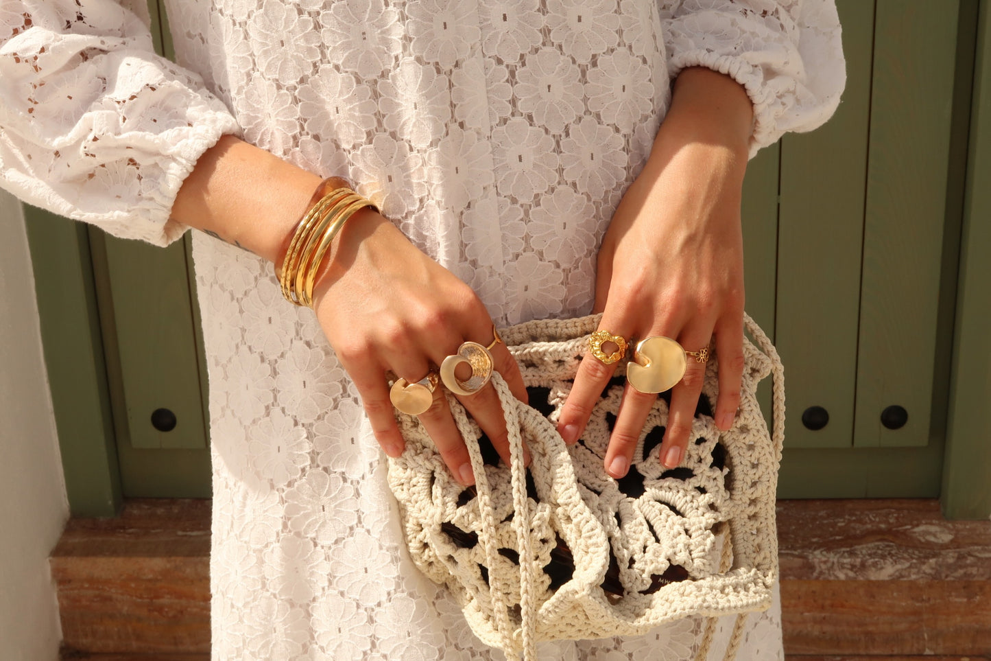 PETUNIA - GOLD BRACELET STAINLESS STEEL 18K GOLD PLATING WATERPROOF