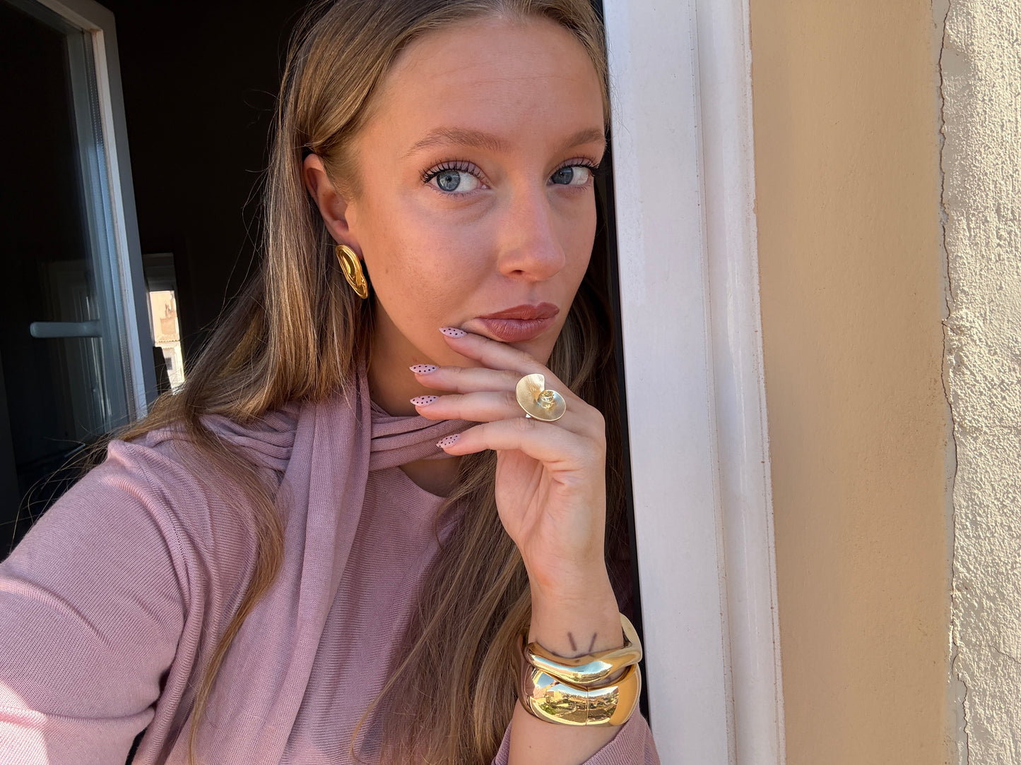 ACACIA - GOLD EARRINGS 18K GOLD PLATING WATERPROOF
