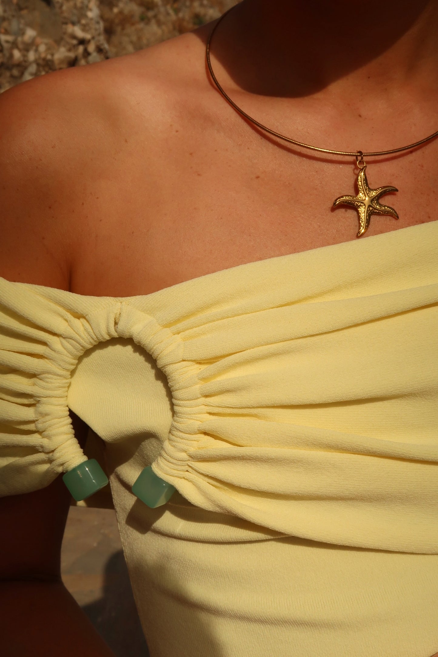 HONEYSUCKLE - GOLD STARFISH NECKLACE STAINLESS STEEL 18K GOLD PLATING WATERPROOF