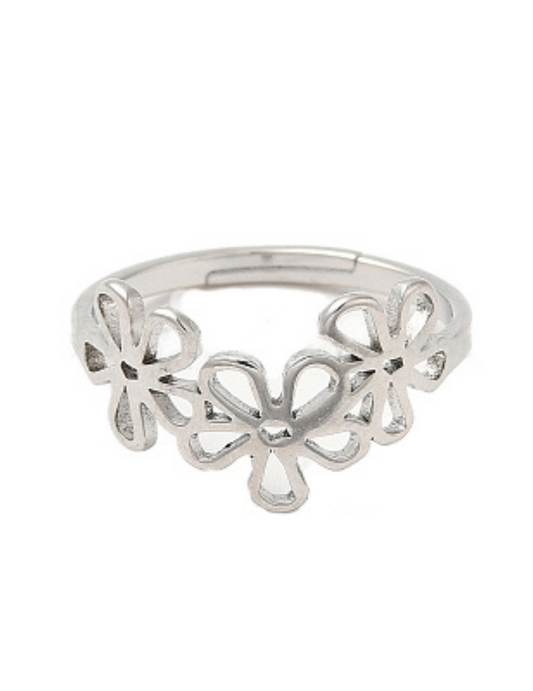 DAISY - SILVER RING STAINLESS STEEL WATERPROOF