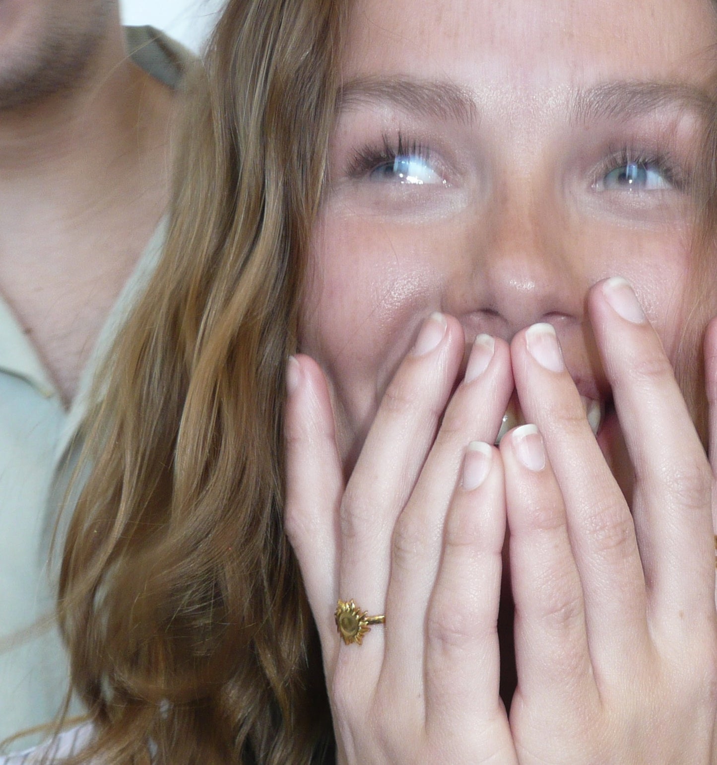 SUNFLOWER - GOLD RING STAINLESS STEEL 18K GOLD PLATING WATERPROOF