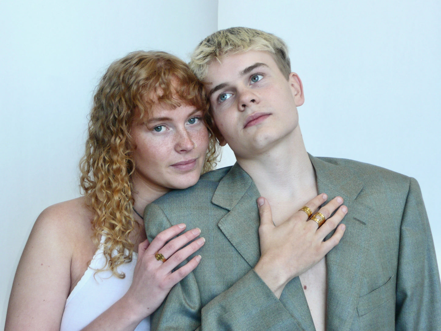 EDELWEISS - GOLD RING STAINLESS STEEL WITH 18K GOLD PLATING WATERPROOF