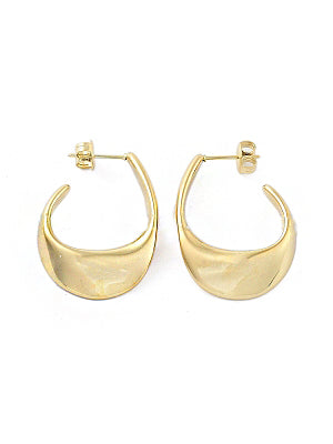 ALBA - GOLD SWIRL HOOP EARRINGS 18K GOLD WATERPROOF