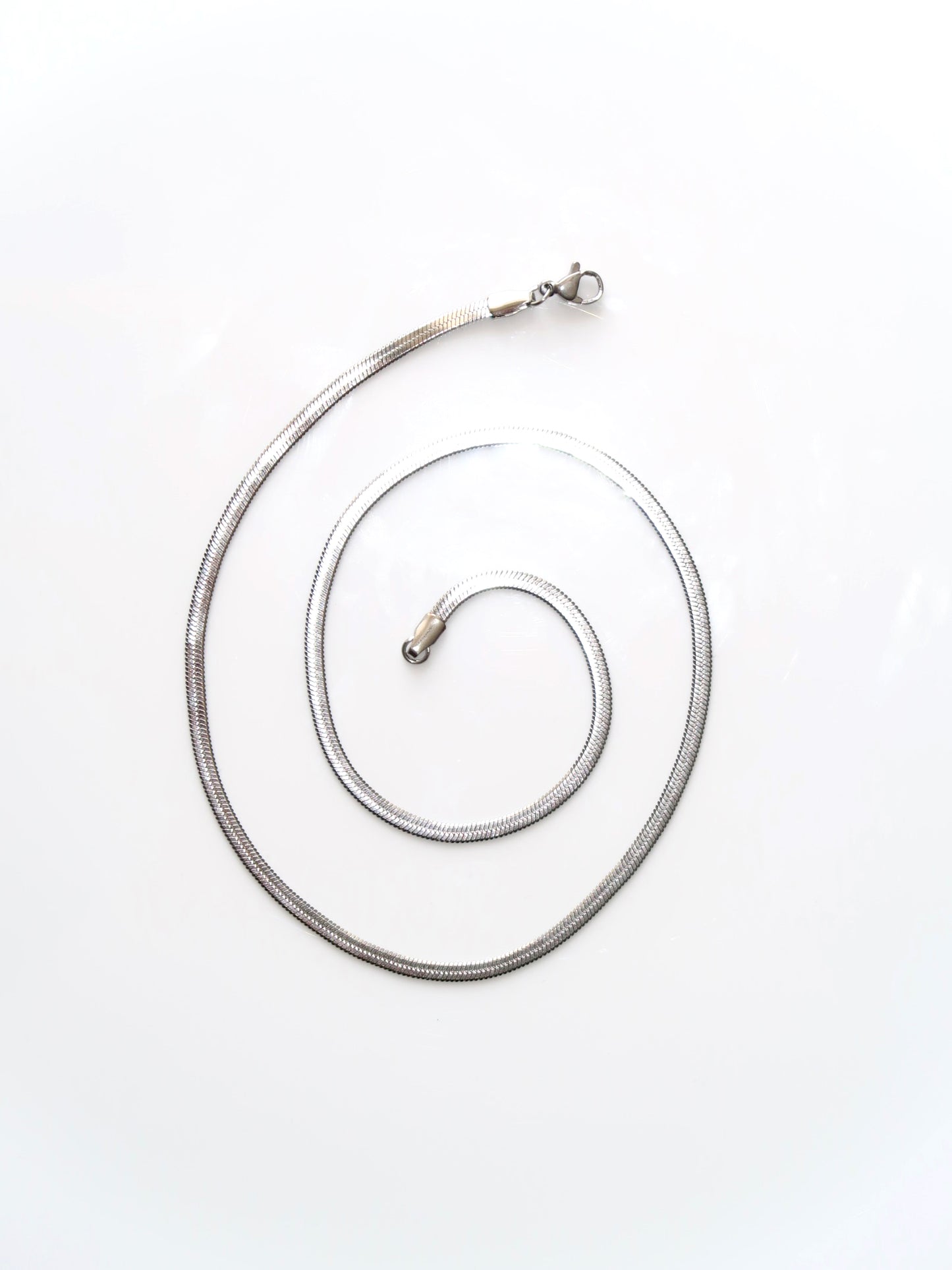 ROSE - SILVER SNAKE CHAIN STAINLESS STEEL WATERPROOF