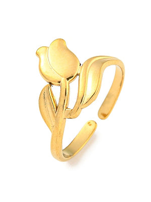 TULIPA - GOLD RING 18K GOLD PLATING WATERPROOF
