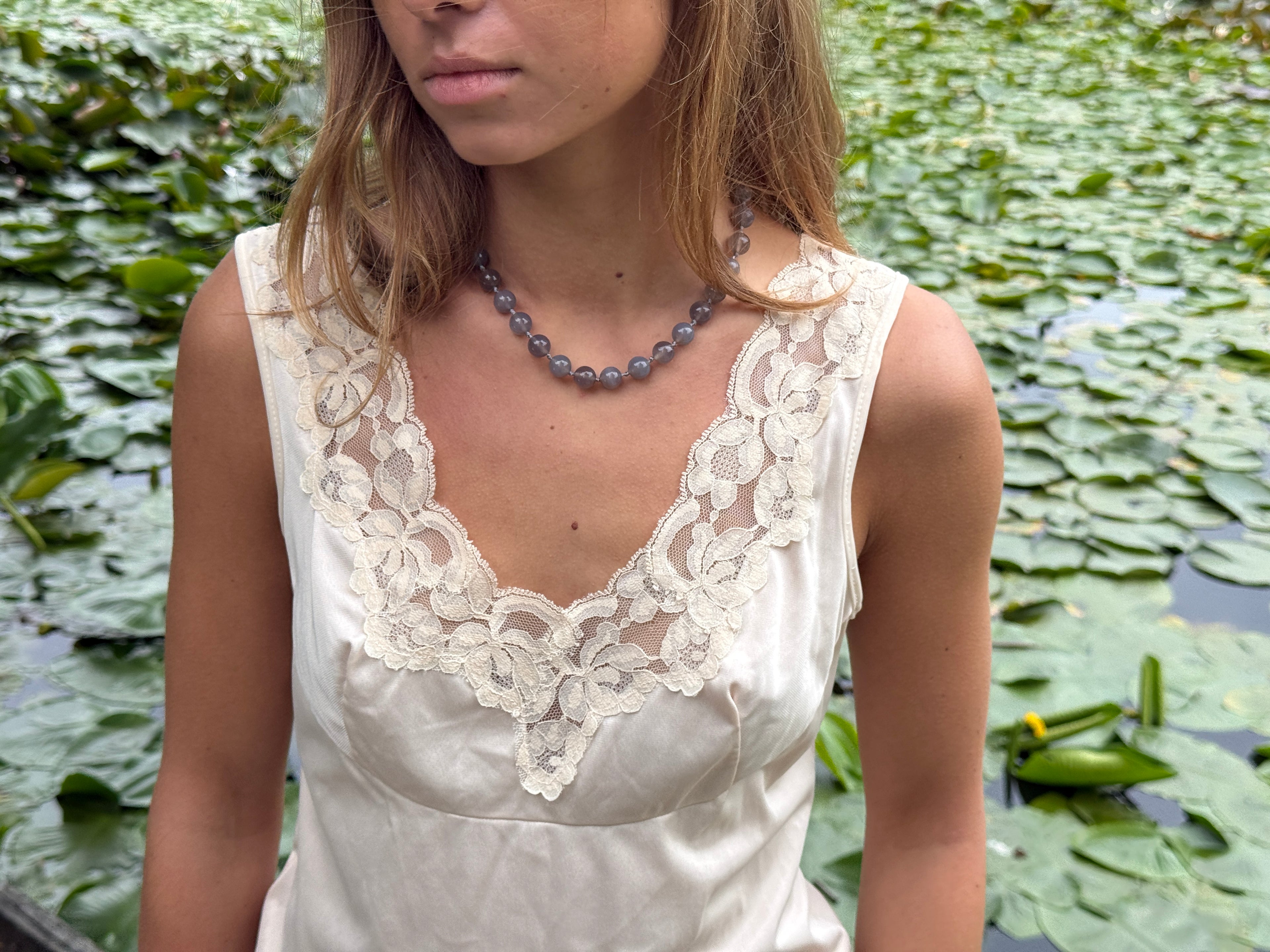 RIVIERA - GREY PEARL NECKLACE