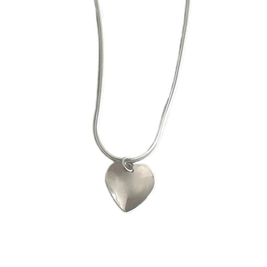 FREESIA - CHUNKY SILVER NECKLACE IN STAINLESS STEEL WATERPROOF