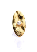 CHARA - GOLD RING PEARL 18K GOLD PLATING WATERPROOF
