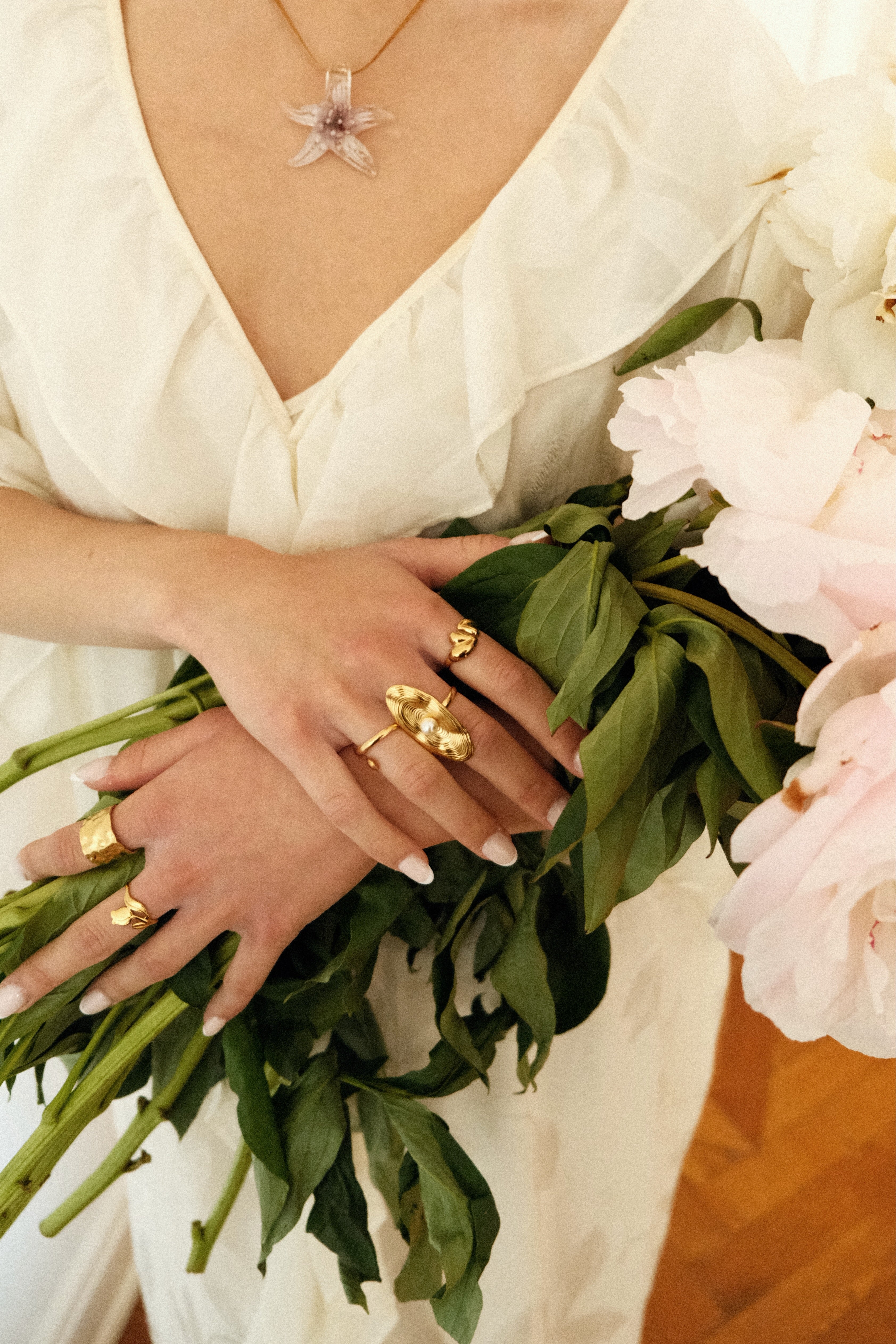 TULIPA - GOLD RING 18K GOLD PLATING WATERPROOF