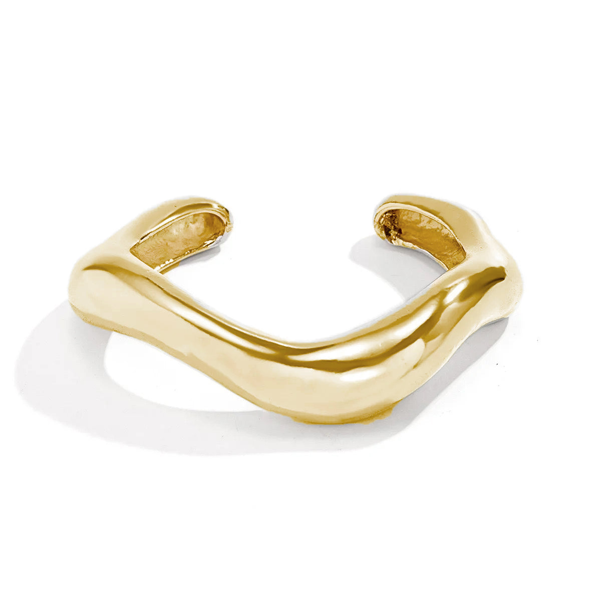 MENTHA - WAVY GOLD BANGLE 18K GOLD PLATING WATERPROOF