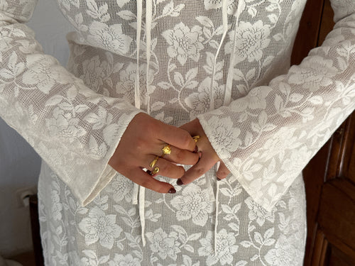 ATROPA - GOLD RING IN STAINLESS STEEL 18K GOLD PLATED WATERPROOF