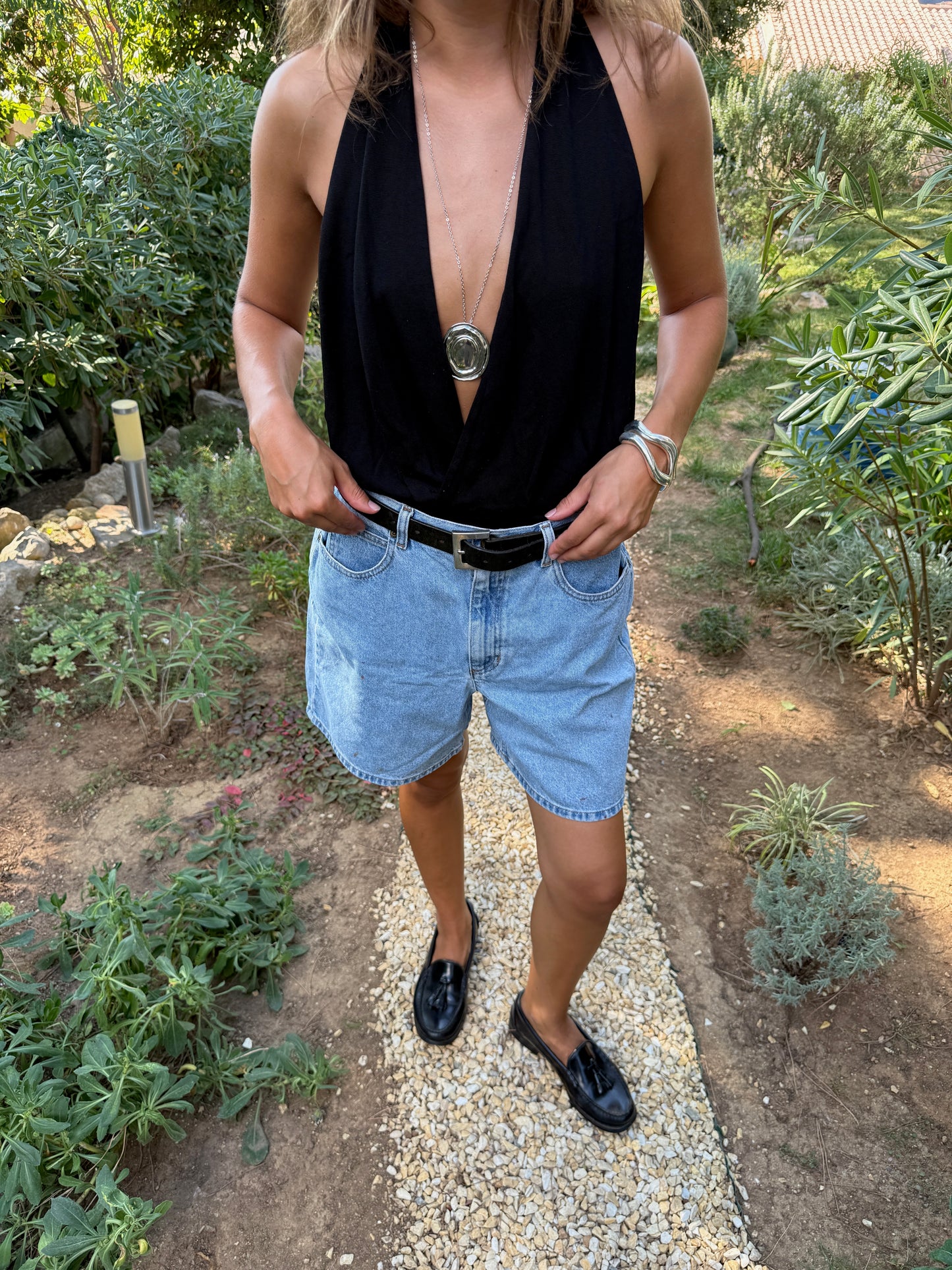 MENTHA - WAVY SILVER BANGLE WATERPROOF