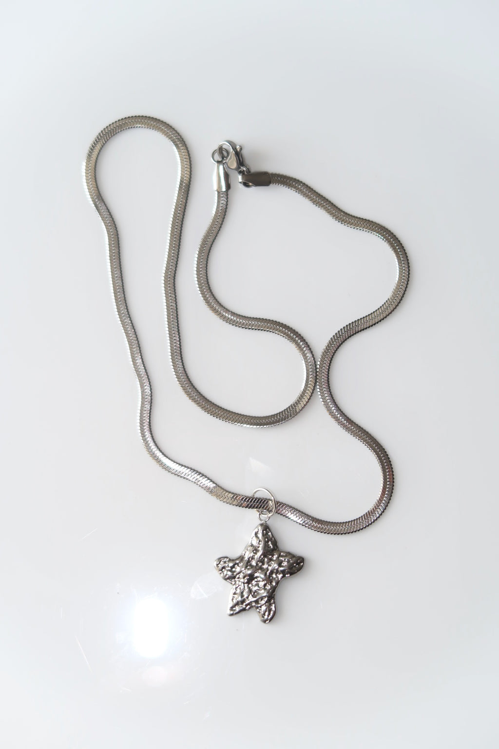 KALMIA - SILVER STAR NECKLACE STAINLESS WATERPROOF STEEL