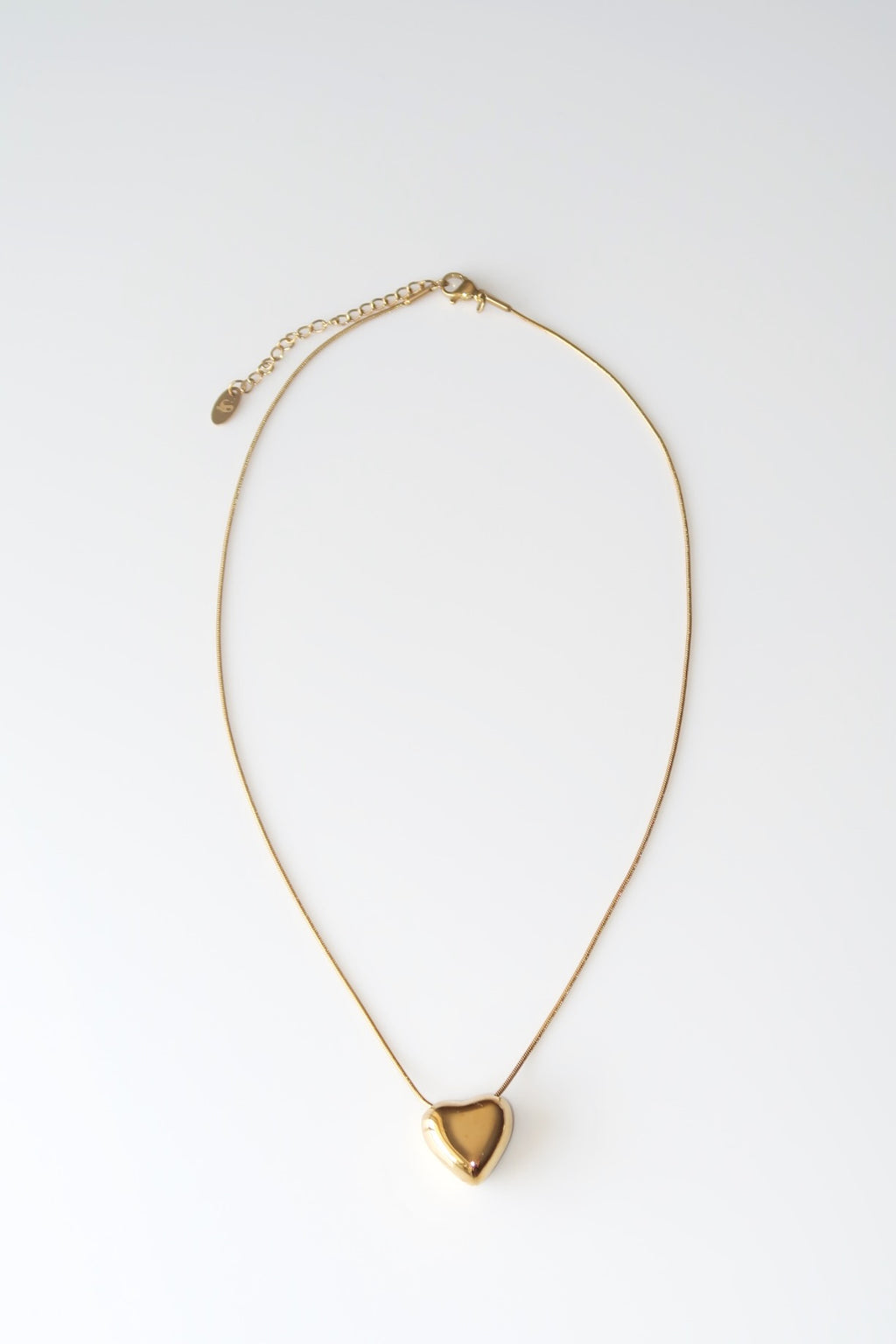 TULIP - SMALL GOLD HEART NECKLACE STAINLESS STEEL 18K GOLD PLATING WATERPROOF