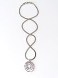 ZINNIA - SILVER SWIRL NECKLACE STAINLESS STEEL WATERPROOF