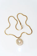 ZINNIA - GOLD SWIRL NECKLACE STAINLESS STEEL 18K GOLD PLATING WATERPROOF