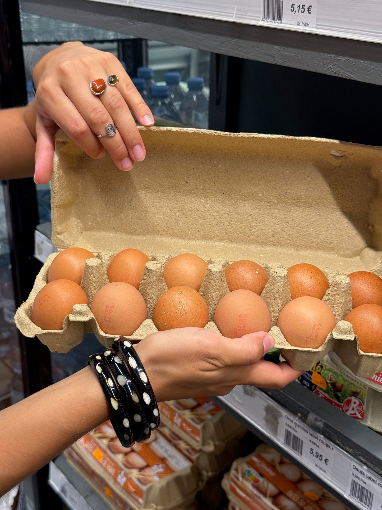 AXIL - SILVER RING RED AND BROWN STONES