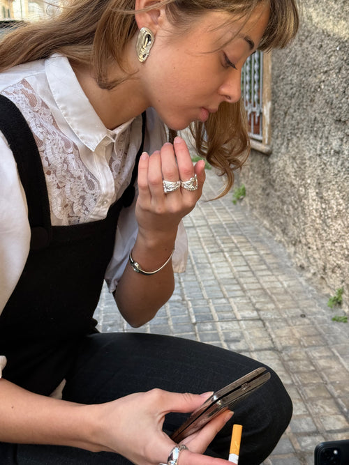 ACACIA - SILVER EARRINGS STAINLESS STEEL WATERPROOF