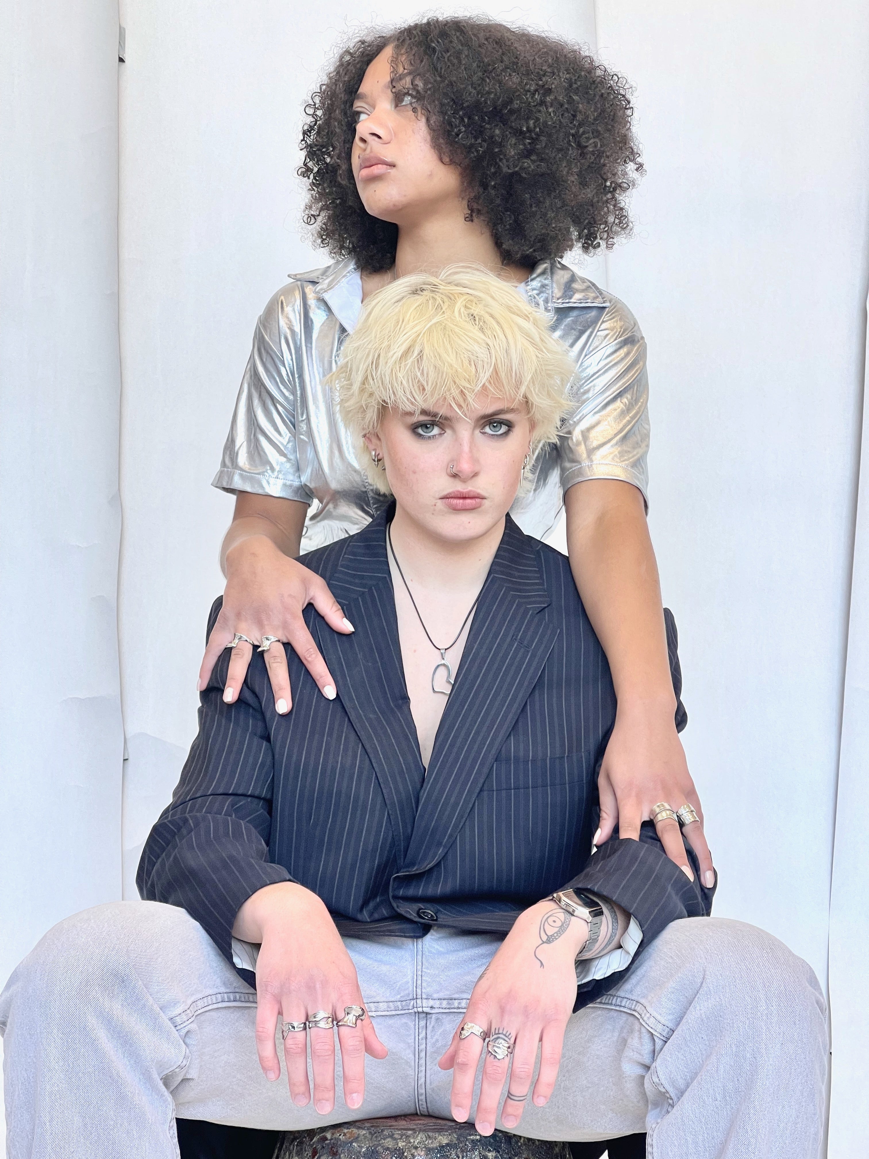ACONITE - SILVER HEART NECKLACE STAINLESS STEEL WATERPROOF