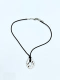 SILVER HAMMERED NECKLACE