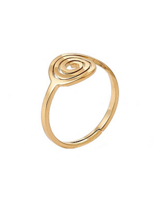 DAHLIA - GOLD RING IN STAINLESS STEEL 18K GOLD PLATING WATERPROOF