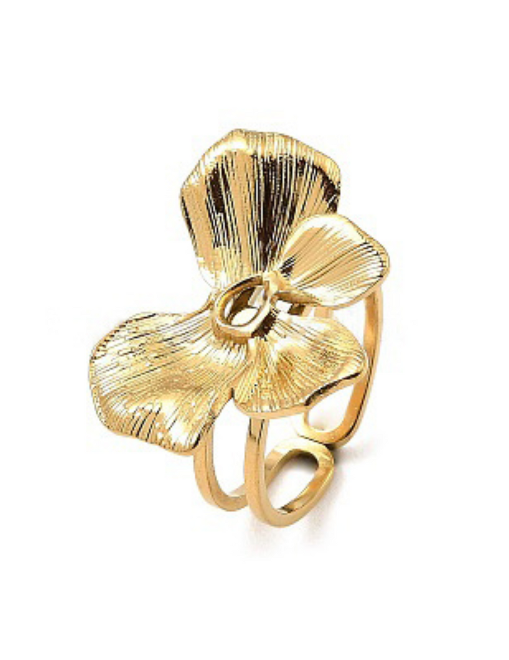 VIOLET - GOLD RING STAINLESS STEEL 18K GOLD PLATING WATERPROOF