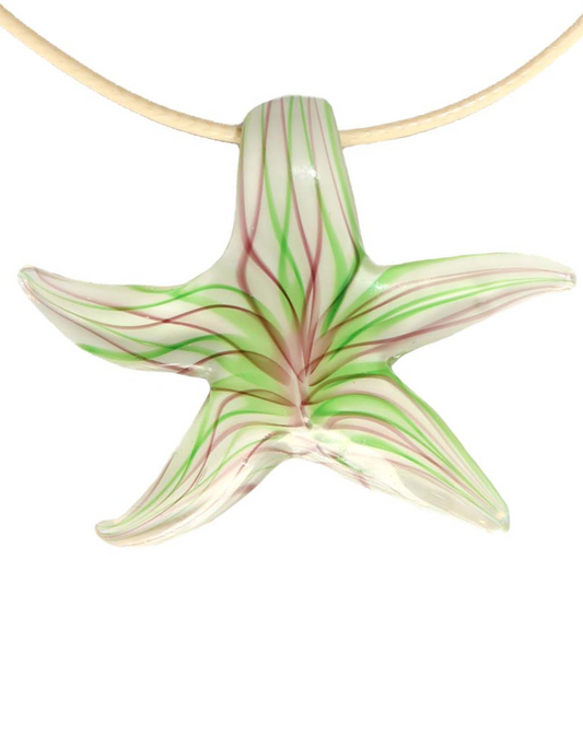 OLIVIA - STARFISH GLASS PENDANT PURPLE/GREEN