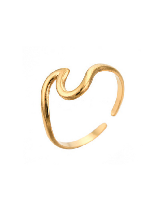 ASTER - GOLD RING IN STAINLESS STEEL 18K GOLD PLATING WATERPROOF