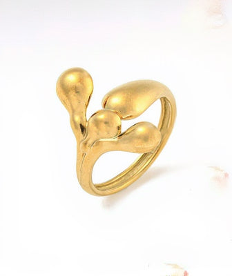 PIPER - GOLD RING IN STAINLESS STEEL 18K GOLD WATERPROOF