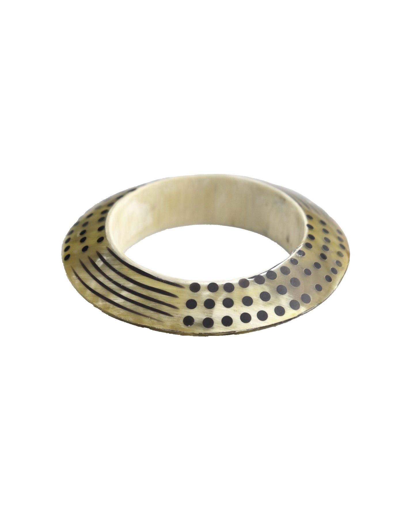 ORCHID - BUFFALO HORN BANGLE DOTS