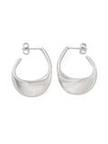!PRE ORDER 2-3 WEEKS DELIVERY! ALBA - SILVER SWIRL HOOP EARRINGS WATERPROOF