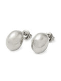 JAPONICA - SILVER ROUND STUD EARRINGS WATERPROOF